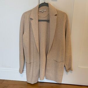 Beige Relaxed Blazer Jacket